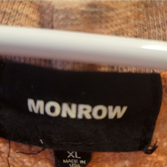 Monrow Marled Heather Pink Sweatshirt Crew Neck Size XL - Picture 6 of 6